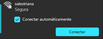 salestriana en la lista de redes disponibles